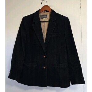 Vintage Epitome Blazer Womens 12 Corduroy Navy Blue Preppy Casual Academia Japan